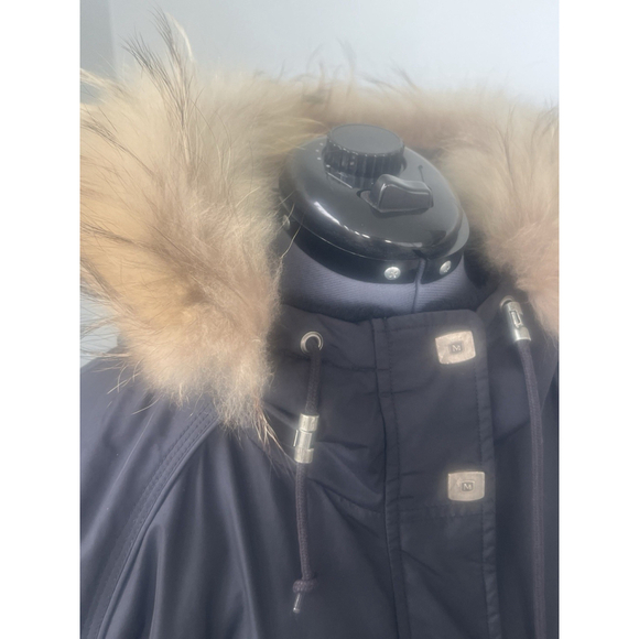 Vintage Metropolis Legacy Sz 14 Winter Parka Coat Black Tan Faux Fur Hood Lined - Picture 5 of 16